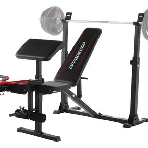 OPPSDECOR 900LBS Weight Bench Set with Squat Rack Preacher Curl Weight Bench with Leg Extension Bench Press Set Workout Bench for Home Gym Full Body Workout