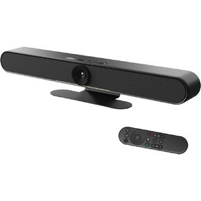 IPEVO VC-B4K UHD 4K Video and Audio Conference Room Camera System, All-in-One Video Bar, Voice Detection and Auto Framing, 6 MEMS Mic/20W(2x10W) speakers/120°FOV, Smartphone/Laptop/Tablet - Black