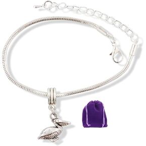 Pelican Bracelet | Bird Stainless Steel Snake Chain Charm Bracelet