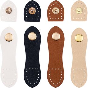 Joez Wonderful 4 Sets Leather Snap Buckles Snap Button Closure, Sew On Leather Purse Closure Fasteners for Leather Purse Wallet Bags Cell Phone Case Jacket Notebook Purse Making Supplies (4 Colors)