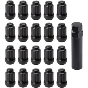 Tusk Tapered Spline Drive Lug Nut Kit with Lug Nut Key 12mm x 1.50mm Thread Pitch (20 Pack) Black for the Maverick X3 DS Turbo R/RR 2021-2024