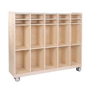 Angeles Mobile 10-Section Locker, Classroom Storage and Organizational Locker, Coat Hooks, Nametags, Storage Cubbies, Toddler Preschool & Nursery Organization Furniture