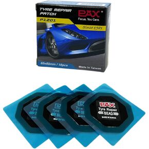 PAX 10Pcs 100 x 100mm Bias Truck Patch, Tire Repair for Puncture, Tire Flat Prevention, Emergency Repair Tool, Eco-Friendly, Suitable for Truck, Tractor (100mm)