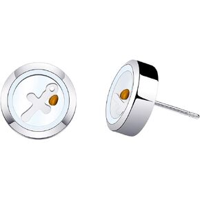 HOLLP Faith Jewelry أقراط متقاطعة دينية أقراط بذور الخردل الحقيقية هدية مسيحية هدية ملهمة