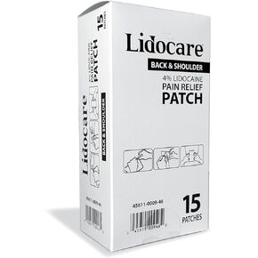 Lidocare Back and Shoulder 4% Lidocaine Pain Relief Patch 15 Count