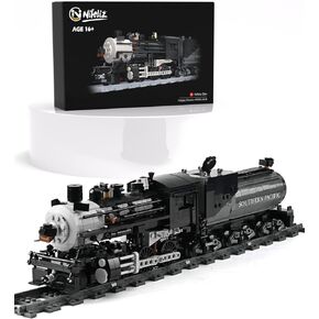 Nifeliz CN5700 Steam Train Building Kit and Engineering Toy, Collectible Steam Locomotive Display Set, 1：38 Scale Model Train Building Kit with Train Tracks, Top Present for Train Lovers (1136 PCS)