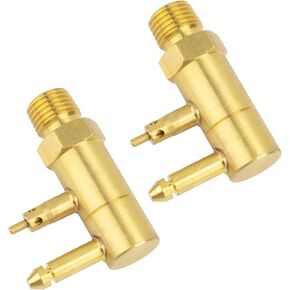 Boat Tank Fitting, Brass 1/4 Inch NPT Male Thread Boat Fuel Connector Fittings Compatible with Evinrude/Johnson/Yamaha/Mercury/Mariner/OMC Outboard Quick-Connect Gas Tank Fittings