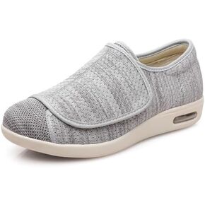 youyun Diabetic Shoes for Elderly Wide for Women Walking Shoes Adjustable Closure Breathable Lightweight Width X-Wide Non Slip Air Cushion Sneakers for Swollen Feet Edema