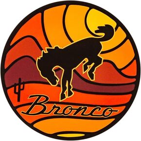 Ford Bronco Logo Vinyl Sticker- 4" Round