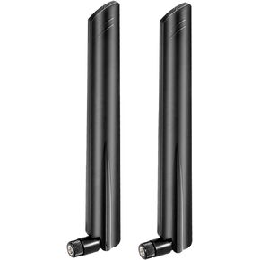 PROBOX AW195(2-Pack) Dual Band WiFi Bluetooth Antenna 2.4GHz 5.8GHz 10 dBi RP-SMA Male Long Range for WiFi Router PCI-E WiFi Network Card PC USB Wireless adapter Security IP Camera WiFi6 Adapter