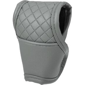 Motoforti Universal Car Gear Shift Cover Shift Knob Cover Gear Stick Cover Automatic Shift Gear Cover, Fashionable, Faux Leather, Gray