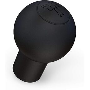 kwmobile Cover Compatible with VW Audi 5-Speed Type-A Round Gear Shift Knob - Silicone Anti Skid Car Manual Stick Shift Gear Knob Cover - Black