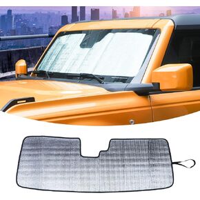 for Ford Bronco 2021 2022 Windshield Sunshade Truck Window Sun Shade Foldable Sun Visor for Ford Bronco 2021+ (not Suit for Sports)