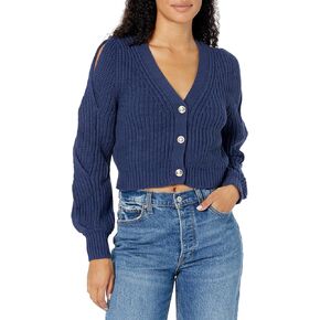 Women's Braided Arm Detail Cropped Sweater