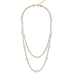 Women's Colours Crystal Beaded Pendant Long Necklaces Boho Glass Crystal Beads Chain Sweater Statement Necklace Fashion Elegant Jewelry for Women Girls
