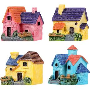 TINKSKY 4pcs Miniature Dollhouse Bonsai Craft Garden Resin Landscape DIY Villa Decor, Birthday Gift for Children