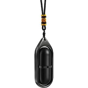 Car Perfume Pendant Air Freshener Essential Oil Diffuser Cute Car Rear View Mirror Accessories Hanging Decor (Black)
