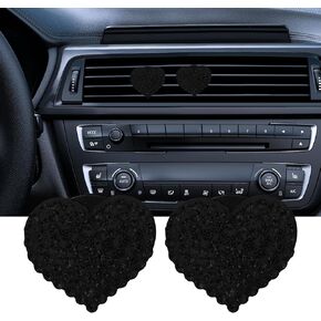 2PCS Car Air Vent Clip, Car Air Fresheners Vent Clips, Bling Air Vent Clips, Heart Shaped Crystal Air Conditioning Outlet Clip, Girl Car Accessories Air Vent Clip Universal for Most Car, Truck, SUV
