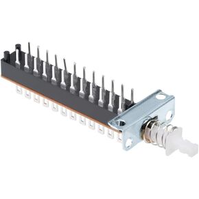 uxcell Self-Locking Push Button Switch 8PDT 8 Pole 24 Pin 1 Position