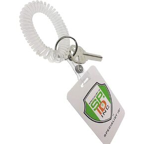 Specialist ID 5 Pack - Ultimate Wrist Coil Badge Holder with Card Strap for Work and Play - Premium Elastic Bungee Camper Keychains & Key Chain Ring (One Size Fits All) (Assorted Colors)