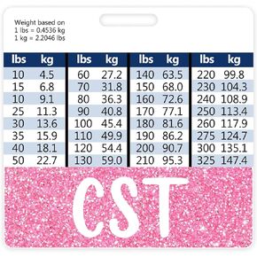 Plifal CST Badge Buddy Card Holder Nursing Accessories Certified Surgical Technologist Horizontal ID Name Identification Tags Nurse Work W Height & Weight Conversion Charts