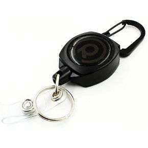 Rel Amigo Heavy Duty Retractable ID Badge Holder and Key Reel with Kevlar Cord and Carabiner