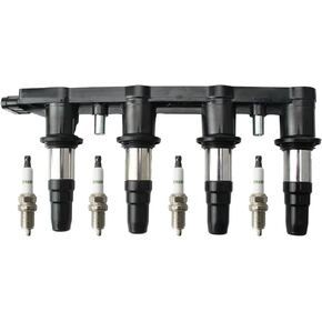 UF620 Ignition Coil and Iridium Spark Plug for Chevrolet Cruze Limited Sonic Aveo Aveo5 for Pontiac G3 Wave 1.6L 1.8L Replacement for 25186687, 52-2058, 522058, 55561655, E1120, IC723