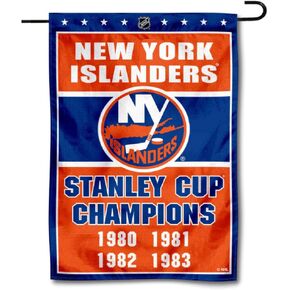 New York Islanders 4 Time Stanley Cup Champions Double Sided Garden Flag