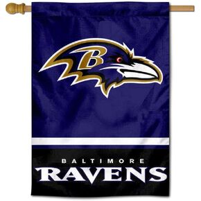 Baltimore Ravens Two Sided House Flag
