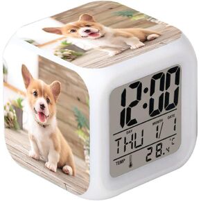 ساعة منبه LED من EGEN قطع للكلاب طاولة مكتب إبداعية متوهجة ساعة رقمية ملونة إلكترونية للفتيات الصبي الأطفال ألعاب أطفال هدية عيد ميلاد in Kuwait