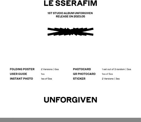LE SSERAFIM - Vol.1 UNFORGIVEN (Weverse album ver.) (A+B ver. SET) in Saudi Arabia