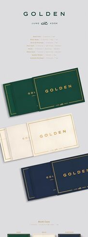 BTS Jungkook Golden 1st Solo Album Contents+Photobook+Photocard+Tracking Jung Kook (Weverse Albums Version) in Saudi Arabia