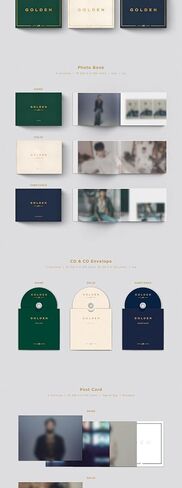 BTS Jungkook Golden 1st Solo Album Contents+Photobook+Photocard+Tracking Jung Kook (Weverse Albums Version) in Saudi Arabia