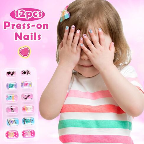 مجموعة طلاء أظافر Golray Kids للفتيات من عمر 6-12 عامًا، حقيبة تخزين أدوات تزيين الأظافر مع مجفف الأظافر وتقشير طلاء الأظافر، هدية عيد ميلاد للأطفال في صالون تجميل الأظافر للأعمار 7 8 9 10 11 12 in Kuwait