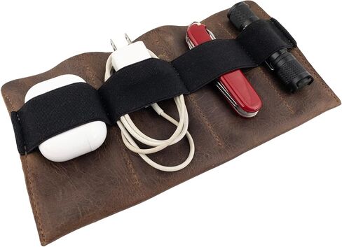 Hide & Drink, Car Caddy Organizer Handmade from Full Grain Leather, Seat Side Portable Bag, Vintage Storage, Travel Accessories - Bourbon Brown in Saudi Arabia