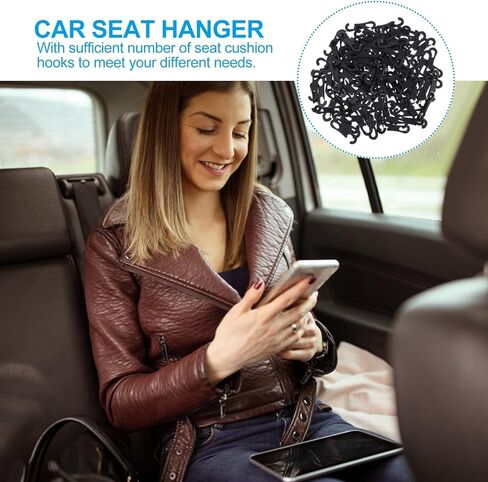 خطافات وسادة مقعد السيارة من BESPORTBLE، 200 قطعة خطاطيف غطاء السيارة وخطاطيف وسادة السيارة وخطاطيف تثبيت وسادة السيارة وإكسسوارات السيارة وخطاطيف المقعد الخلفي in Kuwait