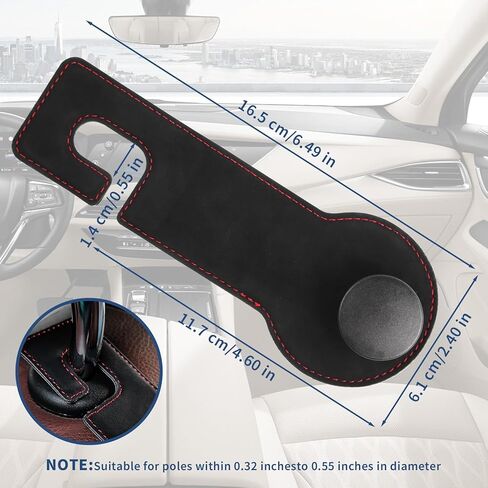 Car Purse Hook, 2 Pack Leather Car Headrest Hook Car Seat Hooks for Purses and Bags, Bag Holder for Car, Purse Hooks for Car in Saudi Arabia