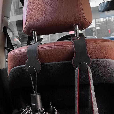 Car Purse Hook, 2 Pack Leather Car Headrest Hook Car Seat Hooks for Purses and Bags, Bag Holder for Car, Purse Hooks for Car in Saudi Arabia