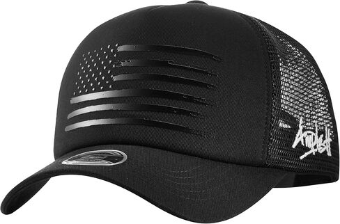 قبعة سائق شاحنة العلم الأمريكي منقوشة ثلاثية الأبعاد ممتازة، قبعة بيسبول شبكية، قبعة Snapback في الهواء الطلق للرجال والنساء in Saudi Arabia