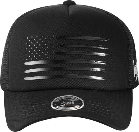 قبعة سائق شاحنة العلم الأمريكي منقوشة ثلاثية الأبعاد ممتازة، قبعة بيسبول شبكية، قبعة Snapback في الهواء الطلق للرجال والنساء in Saudi Arabia