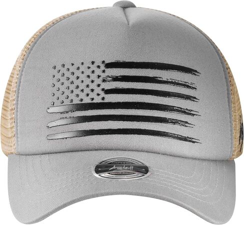 قبعة سائق شاحنة العلم الأمريكي منقوشة ثلاثية الأبعاد ممتازة، قبعة بيسبول شبكية، قبعة Snapback في الهواء الطلق للرجال والنساء in Saudi Arabia