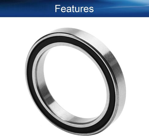 Bettomshin 1Pc 6816-2RS Deep Groove Ball Bearing, 80x100x10mm Double Sealed Bearing, GCr15 P0 Z1 Deep Groove Rolling Bearing in Saudi Arabia
