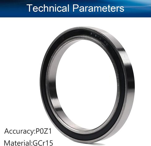 Bettomshin 1Pc 6816-2RS Deep Groove Ball Bearing, 80x100x10mm Double Sealed Bearing, GCr15 P0 Z1 Deep Groove Rolling Bearing in Saudi Arabia