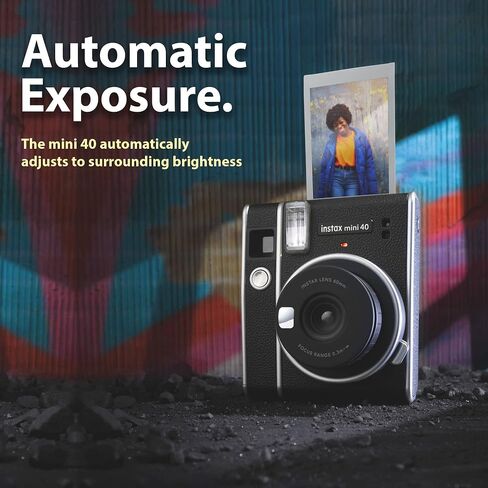 Fujifilm Instax Mini 40 Instant Camera + Twin Pack Film + Batteries + Frames in Saudi Arabia