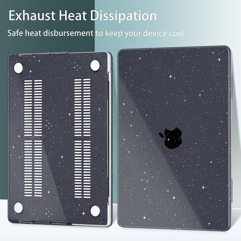 May Chen متوافق مع حافظة MacBook Pro 14 بوصة 2023 2022 2021 إصدار M3 A2918 A2992 M2 A2779 M1 A2442 Pro/Max، حافظة بلاستيكية صلبة مع غطاء لوحة مفاتيح، ساكورا بينك جليتر سباركل in Saudi Arabia