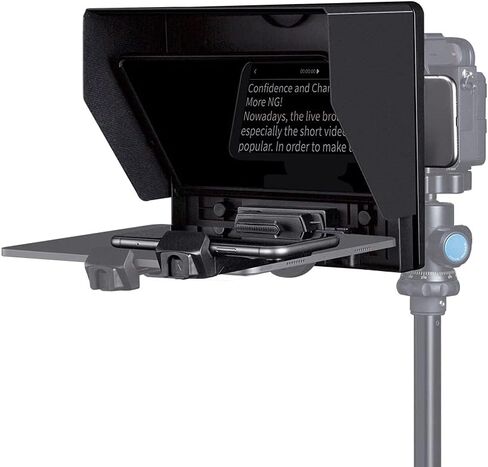 FEELWORLD TP10 10 بوصة جهاز ملقن محمول للهواتف الذكية اللوحية يدعم الهاتف، كاميرا DSLR تسجيل فيديو لخطاب مقابلة البث المباشر مع تطبيق حلقات محول عدسة التحكم عن بعد in Saudi Arabia