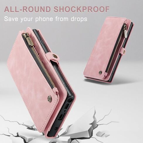 Defencase Compatible with Galaxy Note 9 Case Wallet with RFID Blocking Card Holder for Women Men, PU Leather Magnetic Snap Flip Zipper Strap Phone Case Fit for Samsung Galaxy Note 9, Black in Kuwait