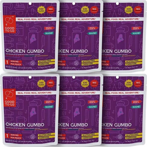 GOOD TO-GO Chicken Gumbo | Camping Food, Backpacking Food (Double Serving) | Just Add Water Meals, Backpacking Meals | Dehydrated Meals Taste Better Than Freeze Dried Meals in Saudi Arabia