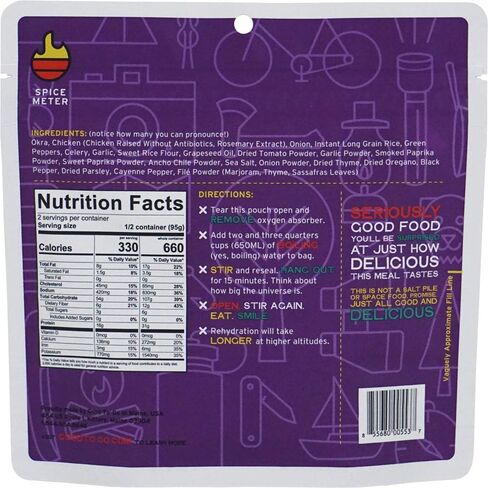 GOOD TO-GO Chicken Gumbo | Camping Food, Backpacking Food (Double Serving) | Just Add Water Meals, Backpacking Meals | Dehydrated Meals Taste Better Than Freeze Dried Meals in Saudi Arabia