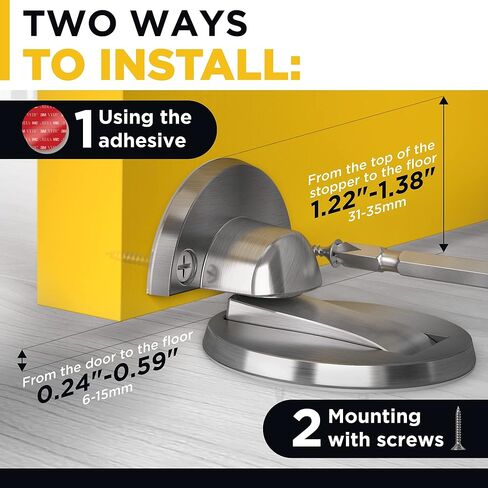 Magnetic Door Stoppers for Bottom of Door 2pcs - Magnetic Door Stops Floor Mount - Magnetic Door Holder Door Catcher - Door Stopper Wall Protector - Door Stop Heavy Duty - Magnetic Doorstop in Kuwait